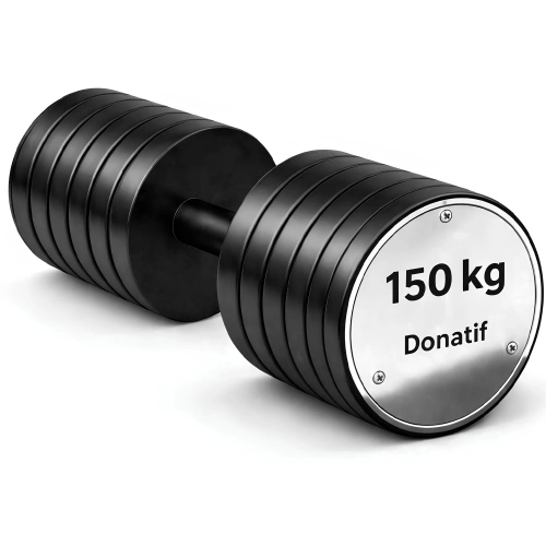 Manubrio Esagonale Gommato da 150 Kg -...