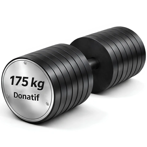 Haltère hexagonal caoutchouté 175 kg -...