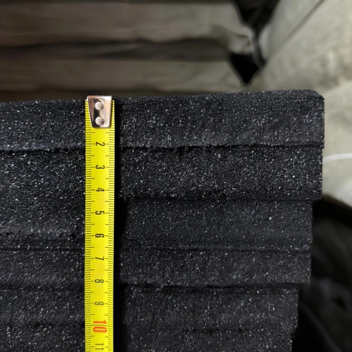 Sol caoutchouté - 1x1 mt - 2 cm | Antidérapant à grain fin - Mesures