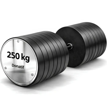 Manubrio Esagonale Gommato da 250 Kg - Professionale - Visuale dall'Alto