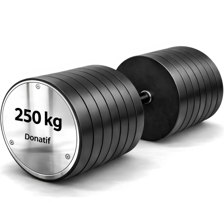 Manubrio Esagonale Gommato da 250 Kg - Professionale