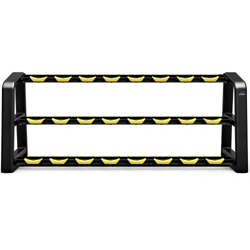 Porte-haltères avec 3 étagères - 12 paires - vue sans haltères