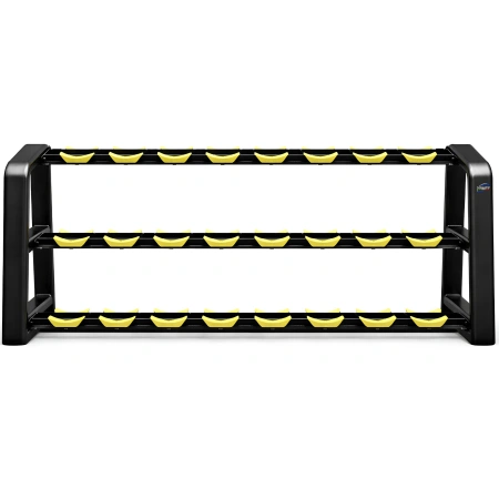 Rastrelliera Porta Manubri a 3 Ripiani - 12 Coppie - Visuale Senza Manubri