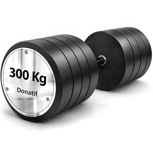 Edelstahl-Hantel 300 kg – Professional