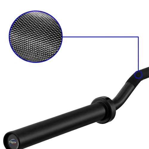 Safety Squat Bar 28 mm - Spring Closure | Customized - Visual Knurling