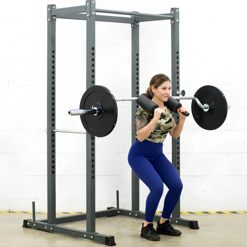 Olympic Safety Squat Bar - 50 mm | Custom Made - Full View with Exercise