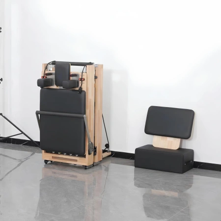 Folding Maple Pilates Reformer - PM22 | Professional - Real View Product Reformer