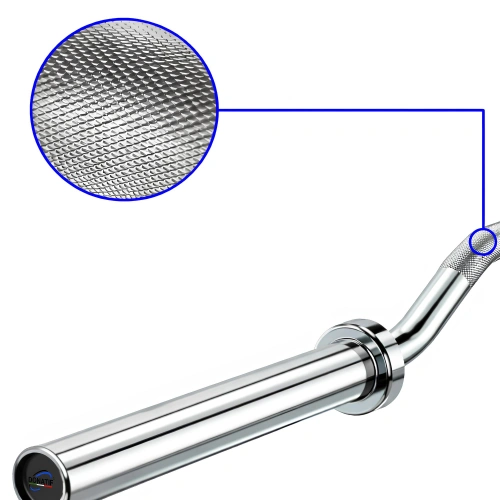 Safety Squat Bar 28 mm - Chiusura a Molle | Su Misura - Visuale Zigrinatura