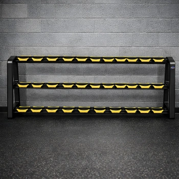 3-Shelf Dumbbell Rack - PMO20 | 16 Pairs - Full View Rats rack 2