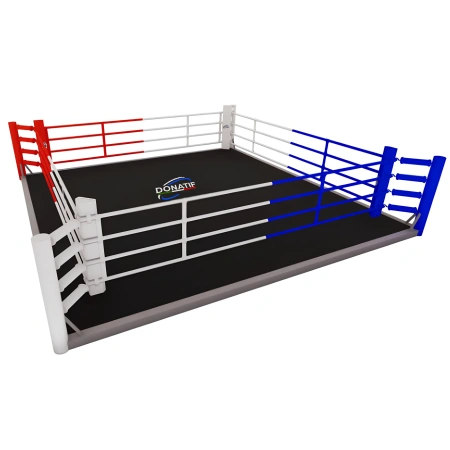Ring da Boxe - Pugilato a Terra | con Logo Donatif  - Visuale Completa