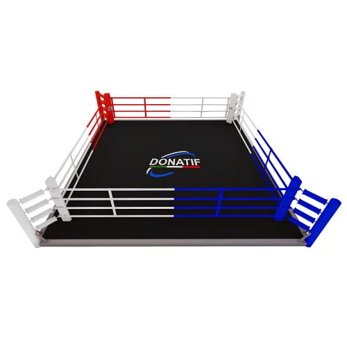 Ring de boxe - Boxe au sol avec logo Donatif - Vue de face