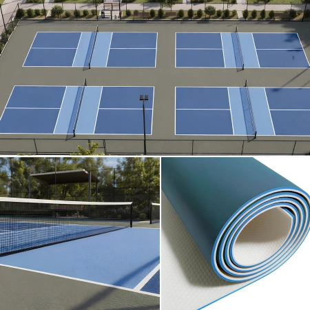 PVC Floor for Pickleball - Thickness 3 mm | Outdoor - Field View From Above