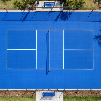 Pavimento in PVC per Pickleball - Spessore 3 mm | Outdoor - Visuale Completa Campo