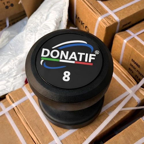 8 Kg Round Rubberized Dumbbell - Professional - View in the Room