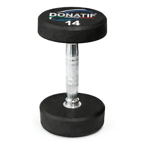 Manubrio Gommato Tondo da 14 Kg - Professionale - Visuale da Davanti