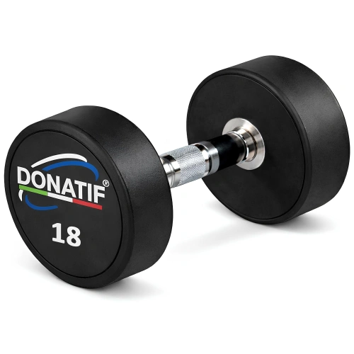 18 Kg Round Rubberized Dumbbell - Professional - Total View