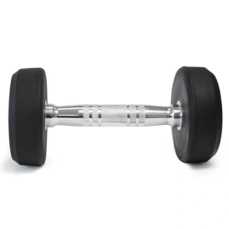 26 Kg Round Rubberized Dumbbell - Professional - Side View