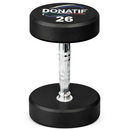 26 Kg haltère rond caoutchouté - Professional - Vue de face