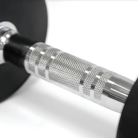 2 Kg Round Rubber Dumbbell - Professional - Close-up view