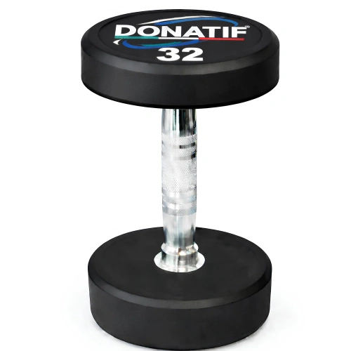 32 Kg Round Rubberized Dumbbell - Professional
