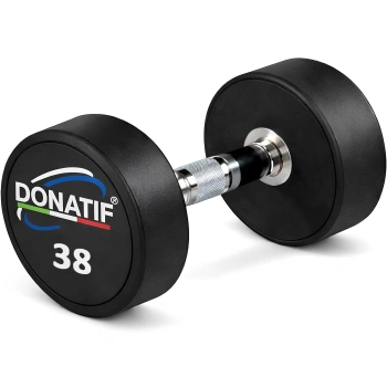 Haltères ronds caoutchoutés de 38 kg - Professional - Total View