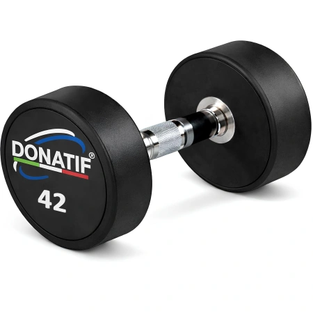 Haltères ronds caoutchoutés de 42 kg - Professional - Total View