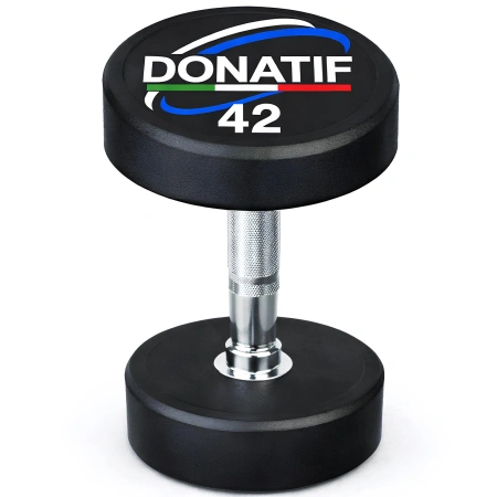 Haltère rond en caoutchouc de 42 Kg - Professional - Vue de face