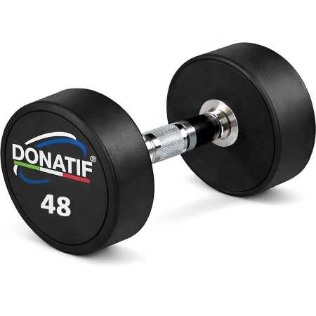 48 Kg Round Rubberized Dumbbell - Professional - Total View