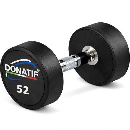 52 Kg Round Rubberized Dumbbell - Professional - Total View