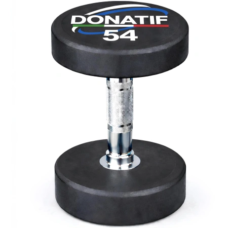 54 Kg Round Rubber Dumbbell - Professional - Front View