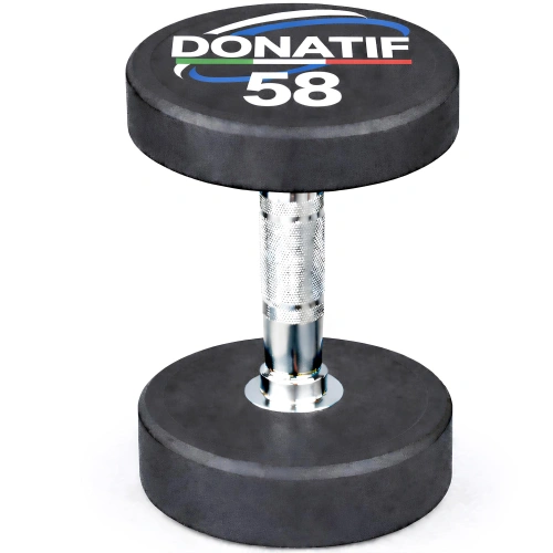 58 Kg Runde Gummihantel - Professional - Vorderansicht