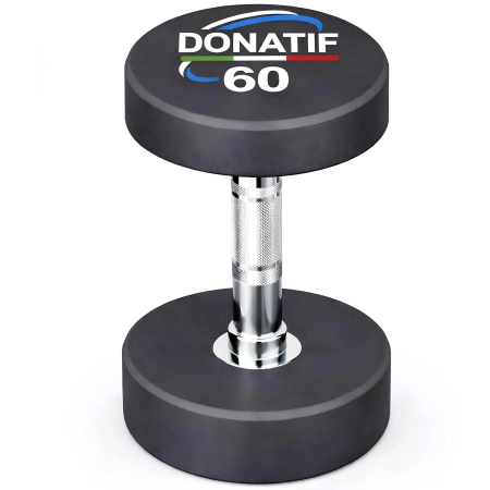 60 Kg Round Rubber Dumbbell - Professional - Front View