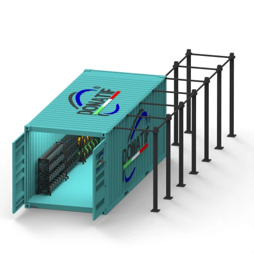 Container Gym 20FT - Aufbau mit Rack | CG10 - Gesamtansicht