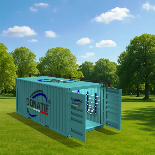 Container Gym 20FT - Struktur mit Rack | CG10 - Offene Ansicht