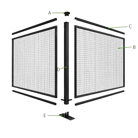 Recinzione Completa per Campo Pickleball - PLB5 | Professionale - Visuale Recinzione