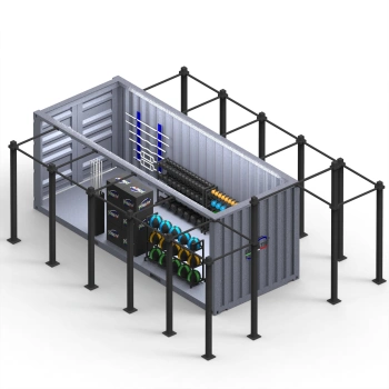 Contenedor Gimnasio 20FT con Rack - Espacio Abierto | CG15 - Vista Completa