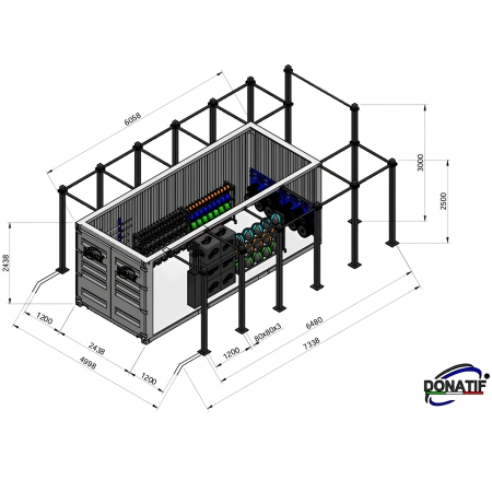Container Gym 20FT with Perimeter Rack | CG20 - Vue d'ensemble