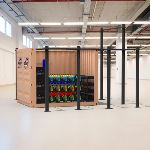 Container Gym 10FT - Marco Abierto y Rack Incluido | CG30 - Fondo