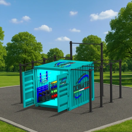 Container Gym 10FT - Fitness Structure | CG35 - Visual Usage