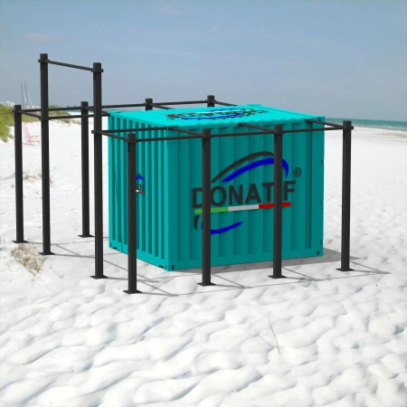 Contenedor Gimnasio 10FT - Estructura Fitness | CG35 - Vista Exterior