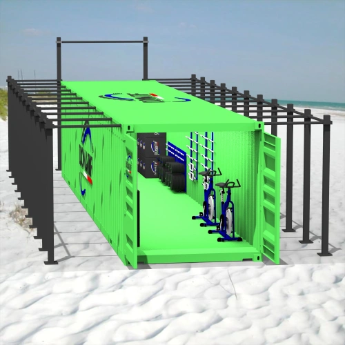 Container Gym 40FT - Structure with Rack Included | CG45 - Exterior View