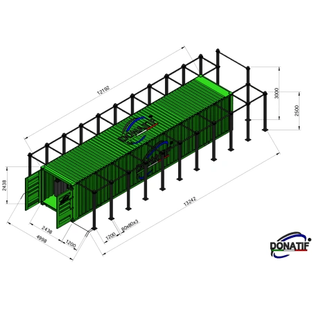 Container Gym 40FT - Estructura con Rack Incluido | CG45 - Ver medidas
