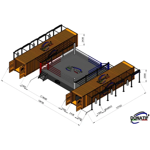 Container Gym 40FT - Boxen Ausrüstung enthalten | CG50 - Maßnahmen