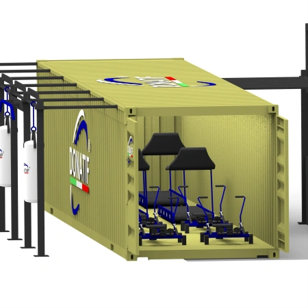 Container Gym 40FT avec cage MMA - Extérieur | CG55 - Vue de face