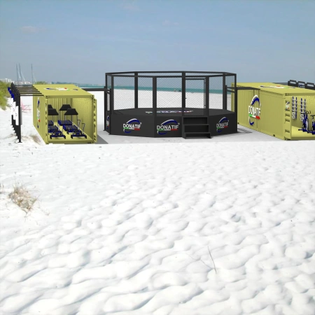 Container Gym 40FT with MMA Cage - Outdoor | CG55 - Vista Exterior