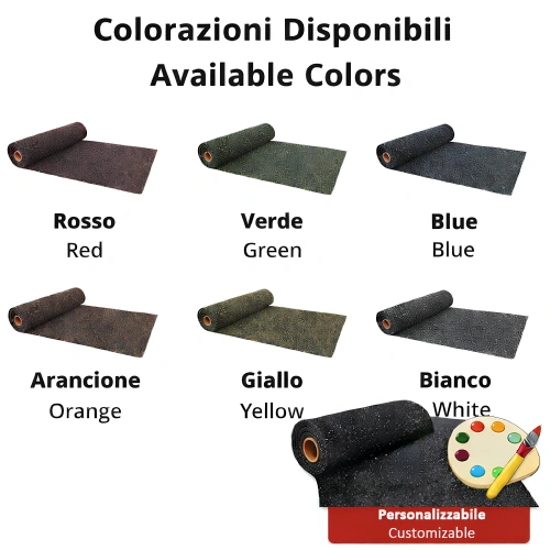 Rollo de caucho para gimnasia - 1x10 m y 1 mm de grosor | RG1 - Colores