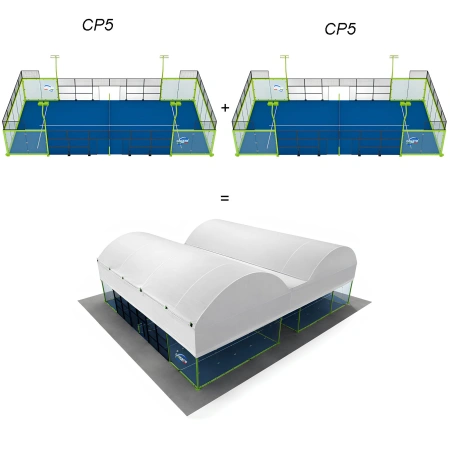 Indoor Double Padel Court - CP75 | Professional - Visual Padel