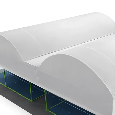 Terrain de padel doublement couvert - CP75 | Professionnel - Couverture visuelle