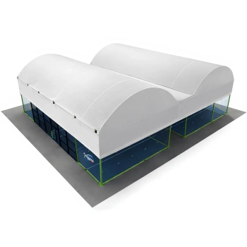 Indoor Double Padel Court - CP75 | Professional - Full View