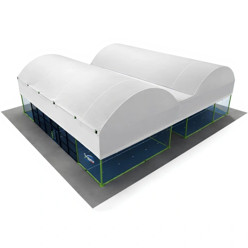 Doppelter Indoor-Padelplatz - CP75 | Professional - Vollansicht